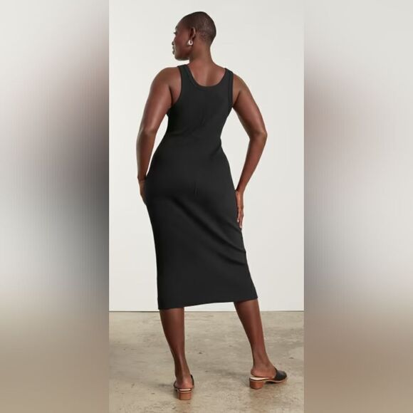 Everlane The 90s Ribbed Tank Dress MD Quiet Luxury Lagenlook Dark Romantic - Picture 8 of 14